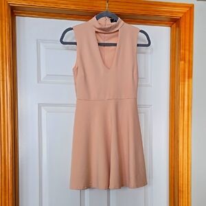 Elegant Sleeveless Tan Dress